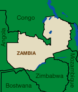 Zambia map